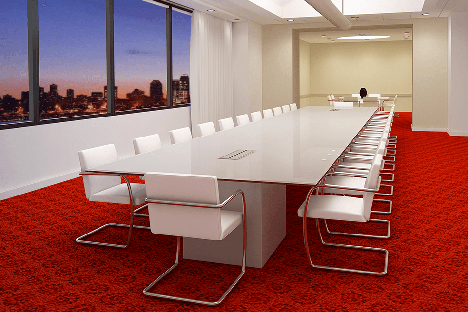 Fulbright white-glass-boardroom-table